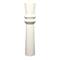 3ft. Cream Metal Tall Art Deco Fluted Floor Vase